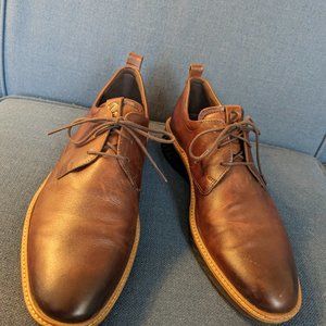ECCO Men's St.1 Hybrid Plain Toe Oxford Cognac 11-11.5 Slightly Used Condition